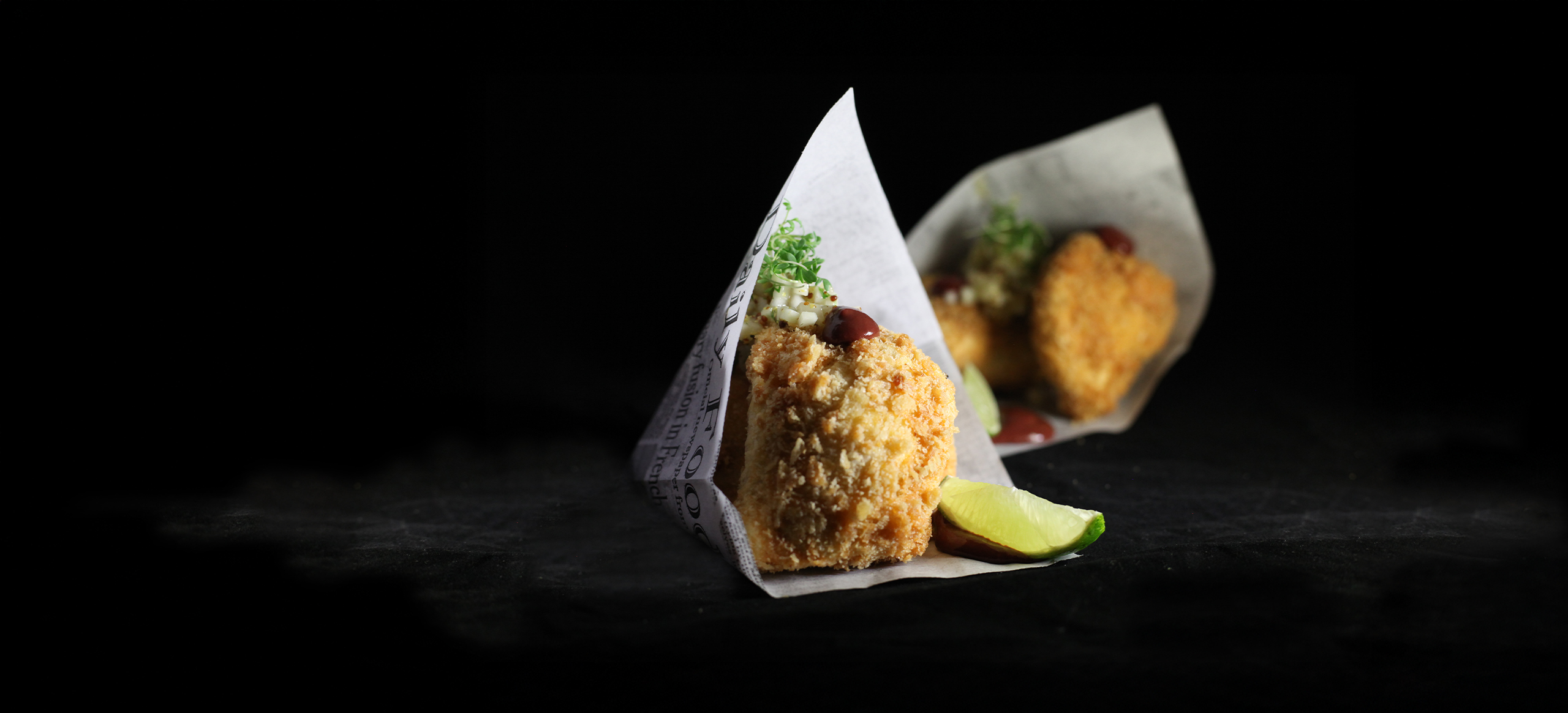 Donuts filled with Japanese venison curry topped with pear relish Shannon Campbell 2b