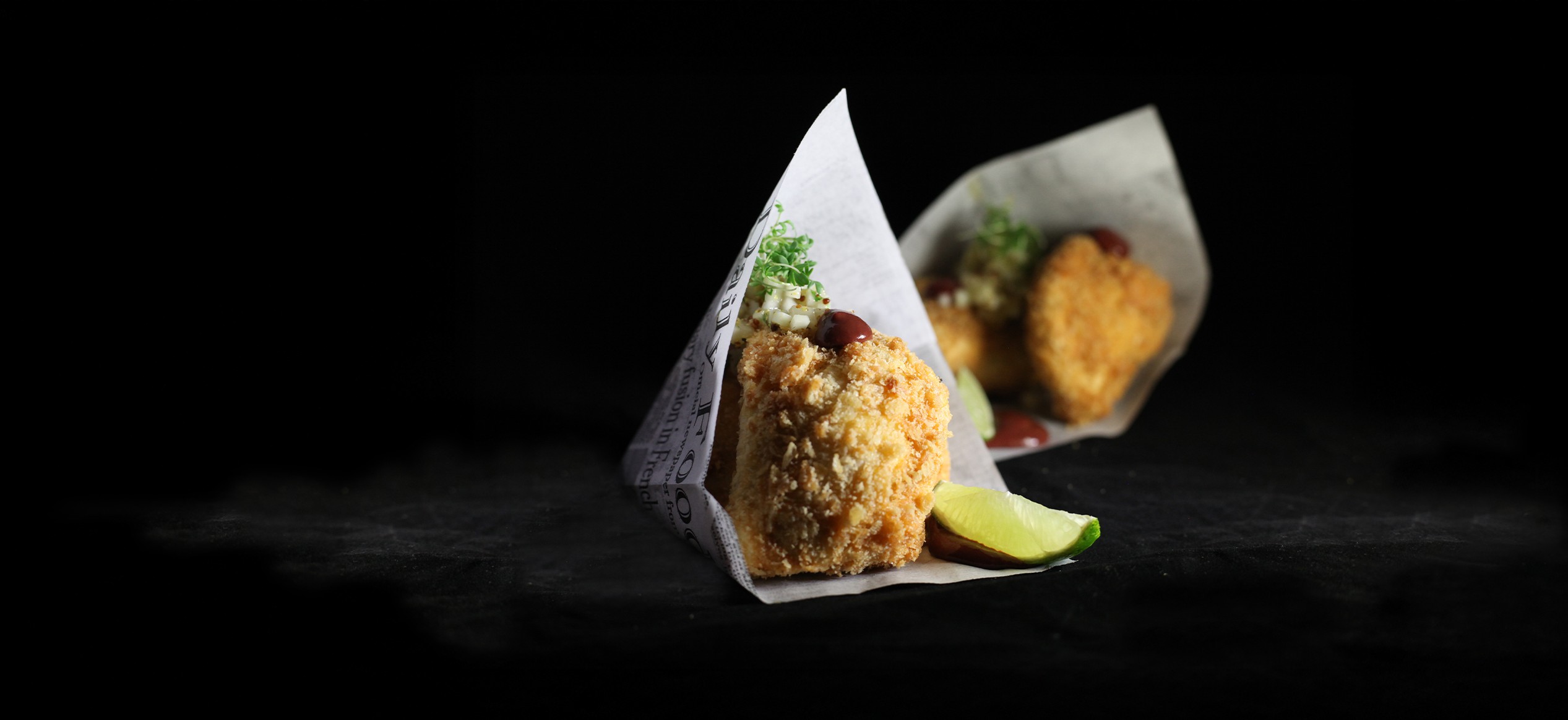 Donuts filled with Japanese venison curry topped with pear relish Shannon Campbell 2b